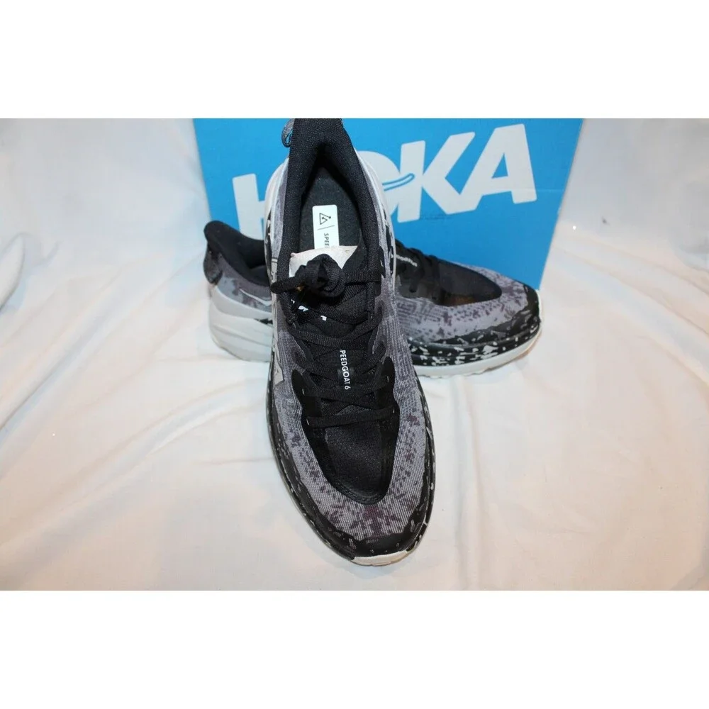 Hoka One Men's Speedgoat 6 Running Sneakers BLACK GRAY SZ 9.5 D